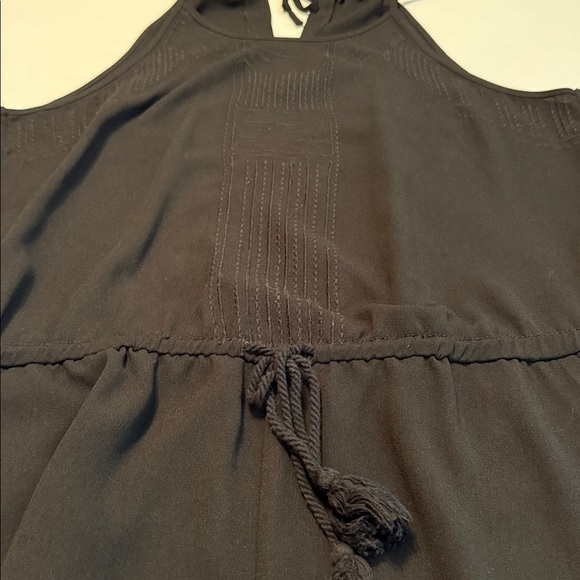 LOFT Black Halter Eyelet Neck with Tie Waist Romper Size M - Picture 10 of 15